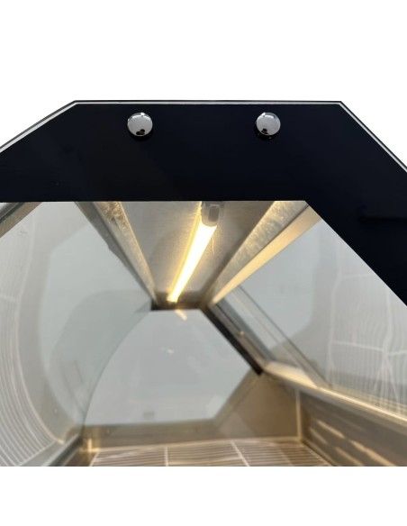 Vitrina Charcutera Color Negro 1500 x 1050 x 1200 mm – Refrigeración Estática – Cristal Curvo