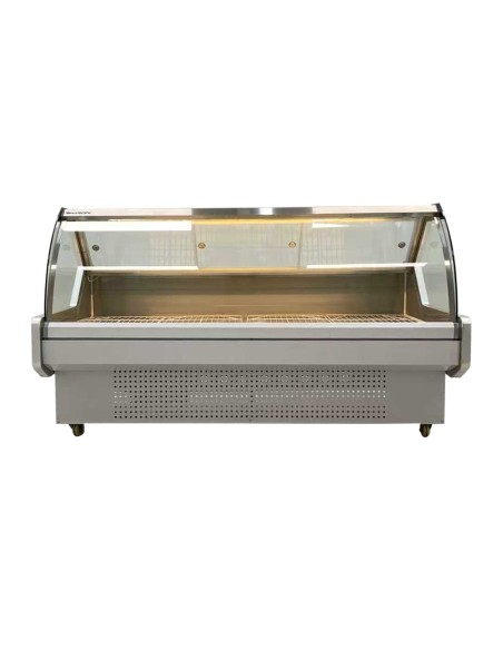 Vitrina Charcutera Gasfrit Color Blanco 2000 x 1050 x 1200 mm – Refrigeración Estática – Cristal Curvo