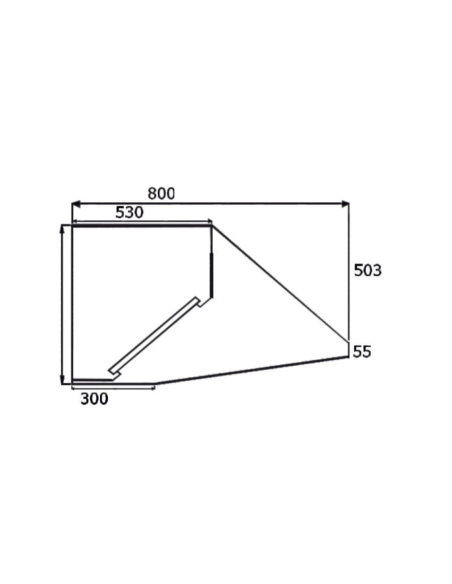 Campana extractora industrial de acero inoxidable 1500 x 800 x 680 mm