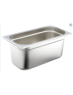 Cubeta GN 1/4, 15 mm, acero inoxidable 304