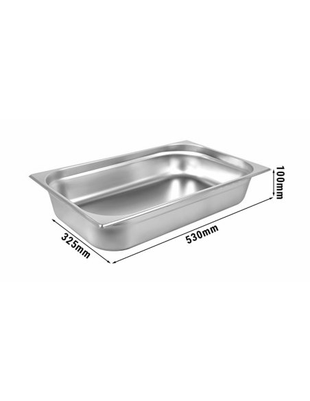 Cubeta GN 1/1 10 mm, acero inoxidable 304