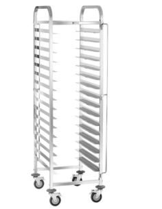 Carro bandejero de pastelería de acero inoxidable de 15...