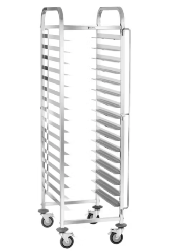 Carro bandejero de pastelería de acero...