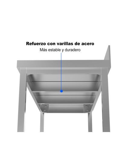 Mesa Mural con 1 Estantes 1000 x 600 x 850 +...