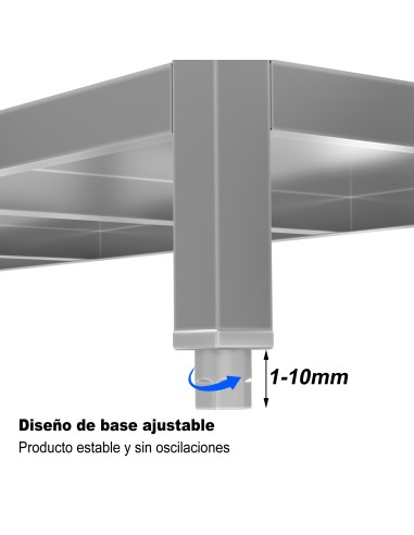 Mesa Mural con 1 Estantes 2500 x 600 x 850+ 100...
