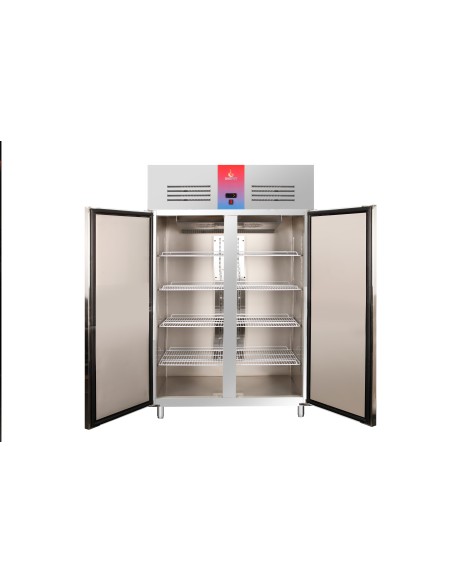 Armario frigorifico refrigerado 2 puertas de acero inoxidable, tropicalizado clase C. 1240 x 760 x2010 mm