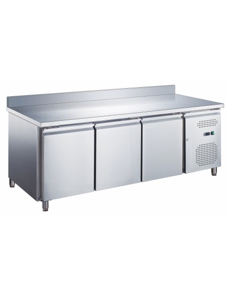 Mesa refrigerada , bajo mostrador 3 puertas de acero ventilada mural, 1795 x 700 x 850 + 100 mm alta calidad