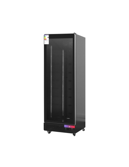 Armario expositor para bebidas refrigerado 1 puerta gran capacidad 540 x 580 x 1920 mm 400 litros refrigeración ventilada