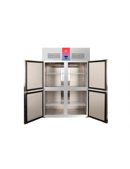 Armario frigorifico refrigerado 4 puertas de acero inoxidable, tropicalizado clase C. 1240 x 760 x2010 mm