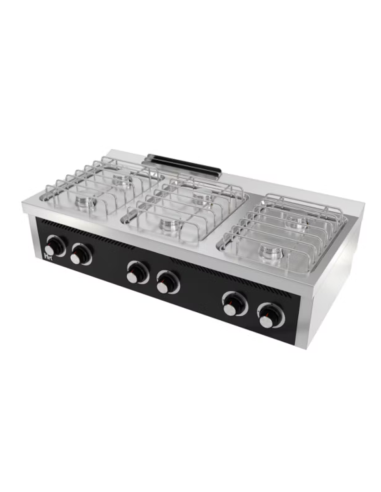 Cocina Industrial Gas 6 Fuegos CB6F600S de HR...