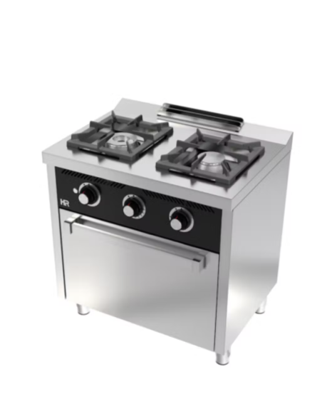 Cocina Industrial Gas 2 Fuegos Con Horno C2F600H de HR Fainca