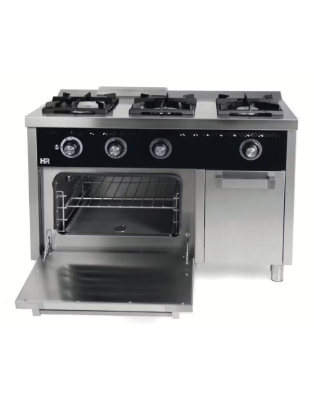 Cocina Industrial Gas 3 Fuegos Con Horno C3F600H de HR Fainca