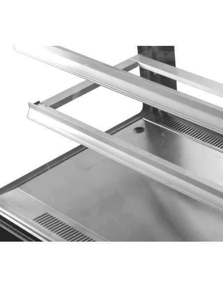 Vitrina expositora refrigerada para pastelería cristal recto 1200 x 660 x 1200 mm