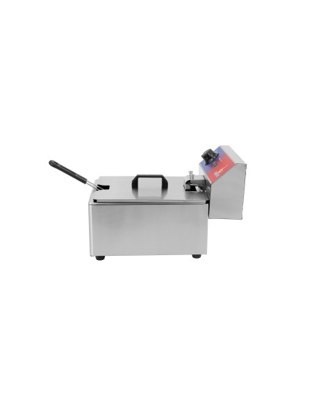 Freidora electrica 8 litros industrial en acero inoxidable con gran potencia