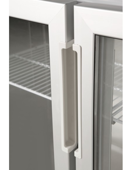 Mesa refrigerada , frente mostrador 2 puertas de cristal ventilada mural, 1500 x 600 x 950 + 100 mm