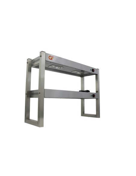 Lampara calefactora , puente termico de acero inoxidable 4bombillas 900 x 300 x 650 mm 1200 w