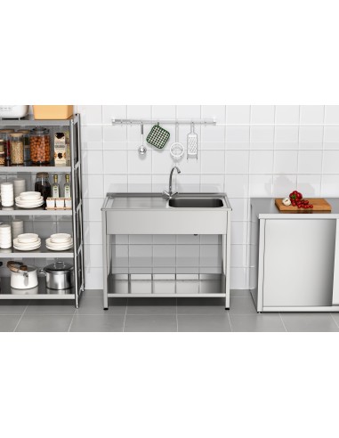 Fregadero bajo barra 1 seno y 1 escurridor...