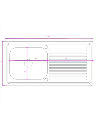 Fregadero bajo barra 1 seno y 1 escurridor...