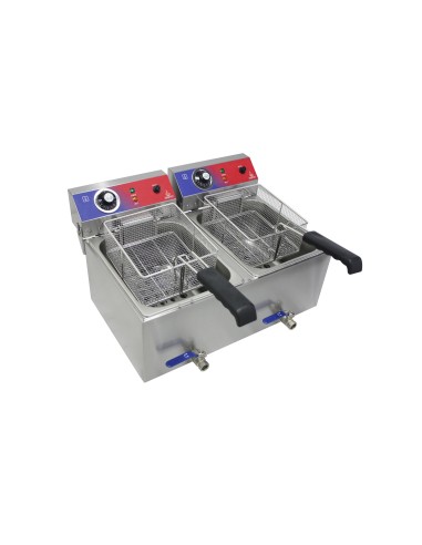 Freidora electrica 2 cuba 10+ 10 litros con...