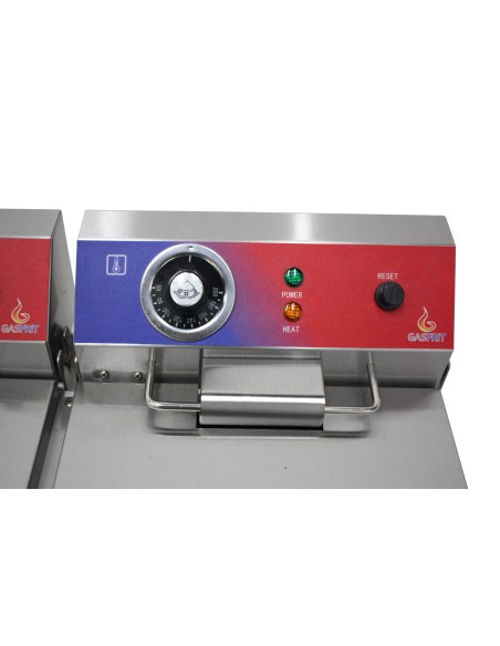 Freidora electrica 2 cuba 10+ 10 litros con grifo profesional