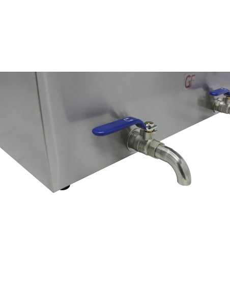 Freidora electrica 1 cuba 10 litros con grifo profesional