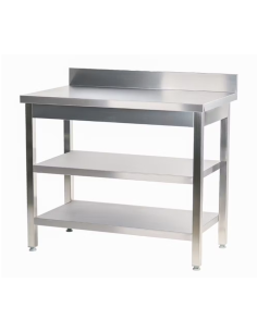 Mesa de trabajo de acero inoxidable 3 baldas 800 x 600 x...