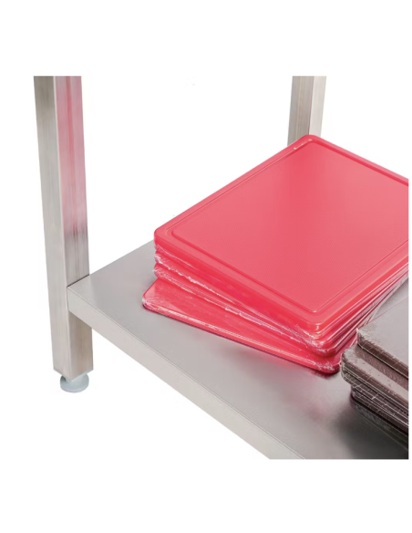 Mesa Central con 1 Estantes 1500x600x850 mm| Mesa de Trabajo Profesional de Acero Inoxidable