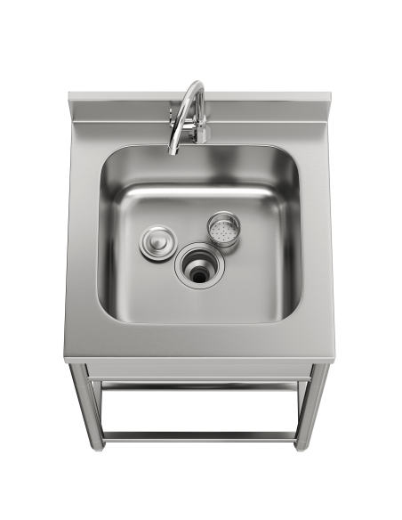 Fregadero de Acero Inoxidable de 1 Seno 550x 550x800 mm Desmontable