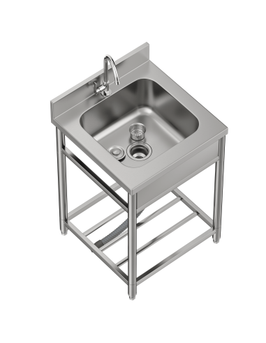 Fregadero de Acero Inoxidable de 1 Seno 550x...