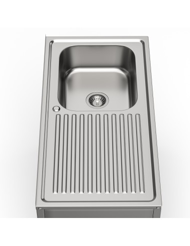 Fregadero bajo barra 1 seno y 1 escurridor...