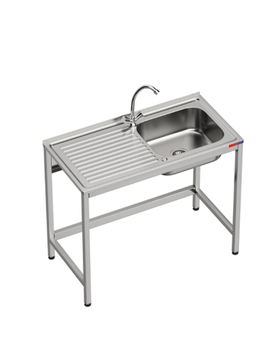 Fregadero industrial bajo barra 1 cuba 1...