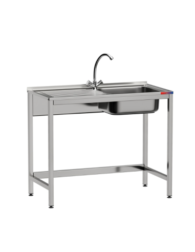 Fregadero industrial bajo barra 1 cuba 1...