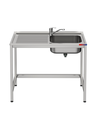Fregadero industrial bajo barra 1 cuba 1...