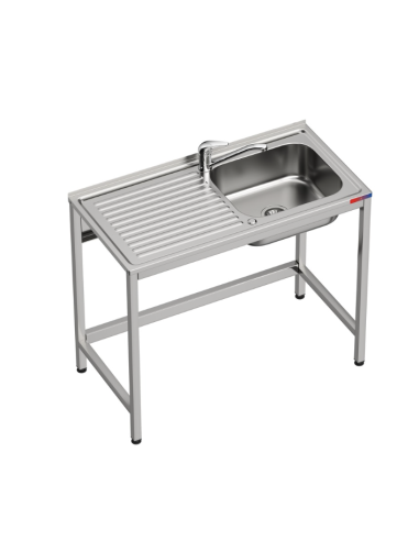 Fregadero industrial bajo barra 1 cuba 1...