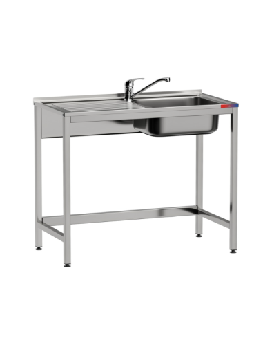 Fregadero industrial bajo barra 1 cuba 1...