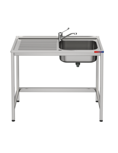 Fregadero industrial bajo barra 1 cuba 1...