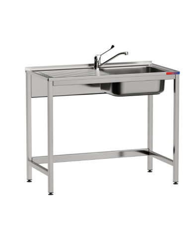 Fregadero industrial bajo barra 1 cuba 1...