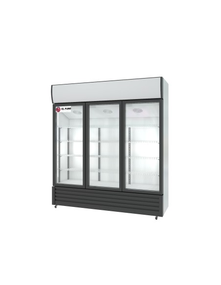 Armario expositor para bebidas refrigerado 3 puertas 1500 x 550 x 2050 mm 1300 litros