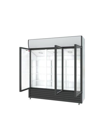 Armario expositor para bebidas refrigerado 3 puertas 1500 x 550 x 2050 mm 1300 litros