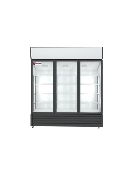 Armario expositor para bebidas refrigerado 3 puertas 1500 x 550 x 2050 mm 1300 litros