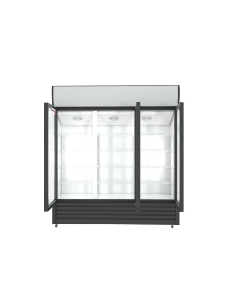 Armario expositor para bebidas refrigerado 3 puertas 1500 x 550 x 2050 mm 1300 litros