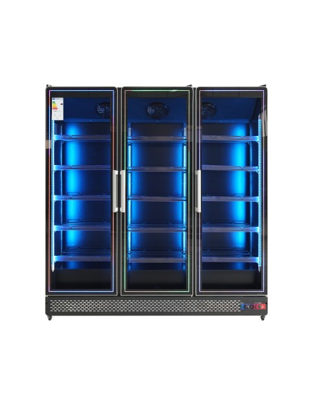 Armario expositor para bebidas refrigerado Subzero -5 °C / +5 °C, 3 puerta 1500 litros