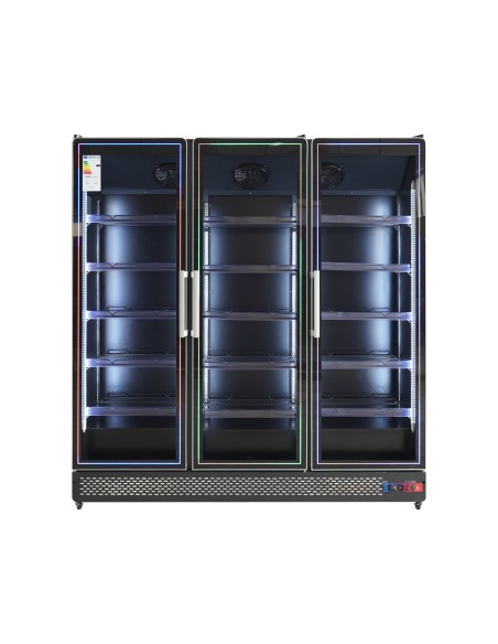 Armario expositor para bebidas refrigerado Subzero -5 °C / +5 °C, 3 puerta 1500 litros