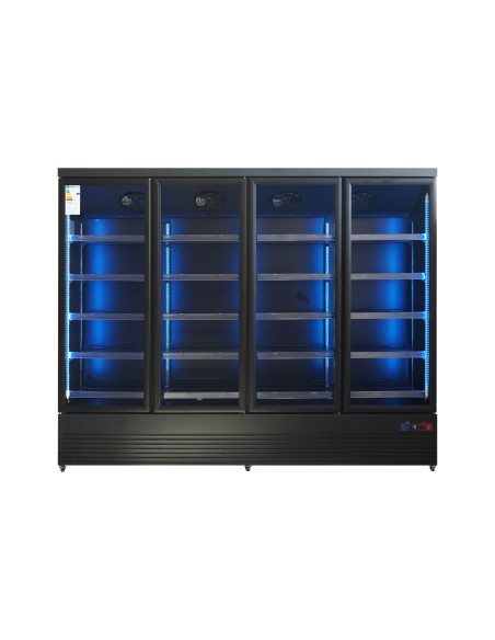 Armario expositor para bebidas refrigerado 4 puerta gran capacidad 2508 x 710 x 2040 mm 2000 litros