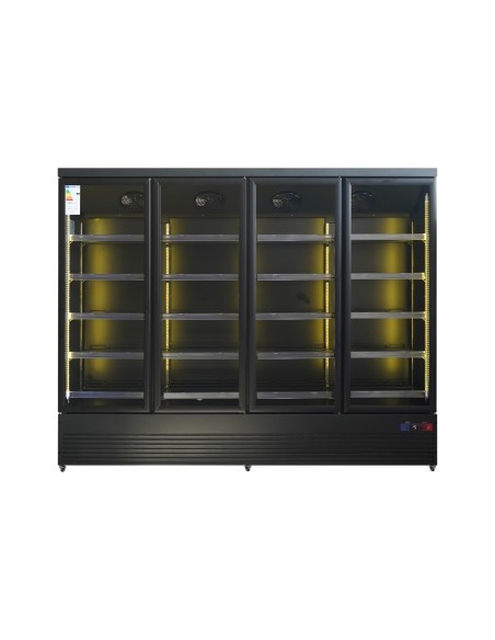 Armario expositor para bebidas refrigerado 4 puerta gran capacidad 2508 x 710 x 2040 mm 2000 litros