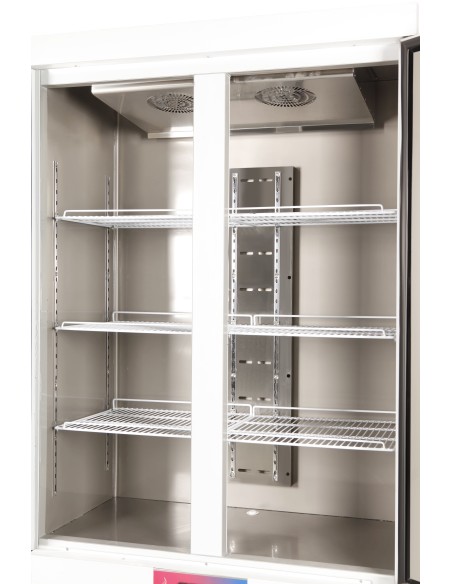 Armario frigorifico refrigerado 2 puertas de acero inoxidable, tropicalizado clase D